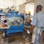 Durante su viaje a Angola