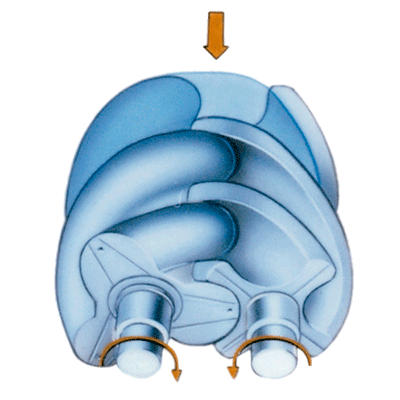 Aspira- Comprime- Descarga el aire embolo