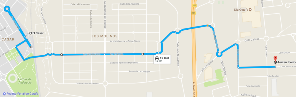 Ir al trabajo en bici Recorrido de casa a la oficina